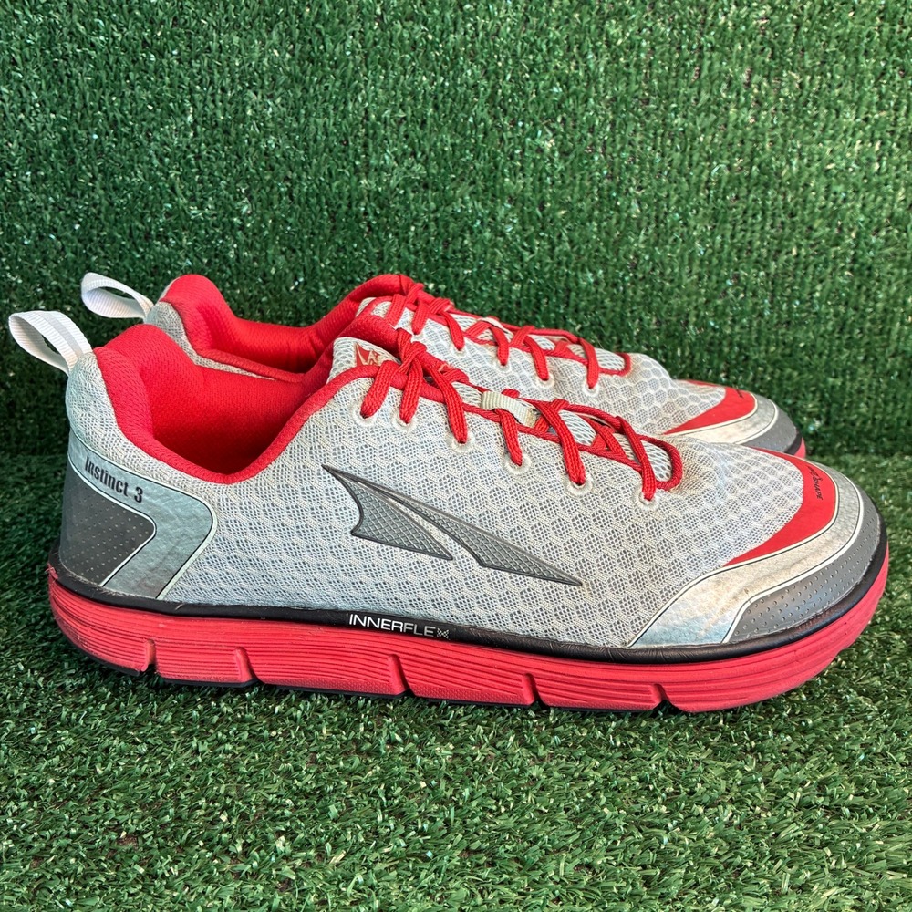 Altra Instinct 3 Zero Drop FootShape Mesh Running Shoes Grey Red Mens Size 11